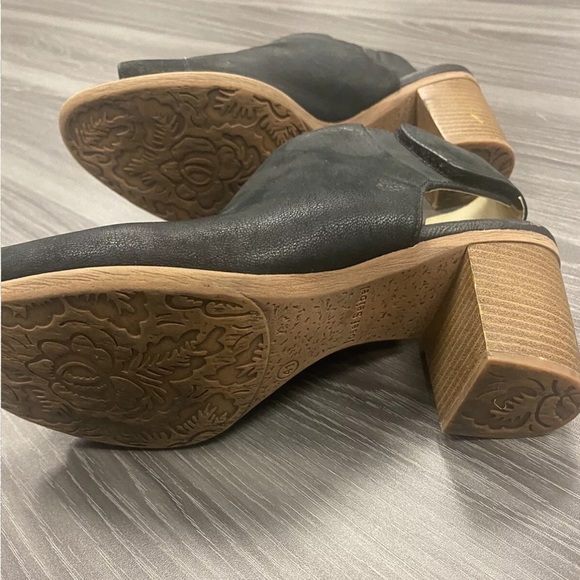 Josef Seibel Bonnie 09 Peep Toe Heels Women’s Leather Black Booties Boots Sz 41 - Picture 7 of 16